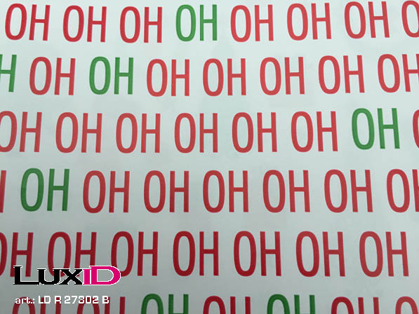 Wrapping paper hohoho red green 50cm x 100m